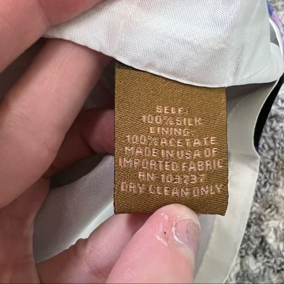 Ali Ro womens 100% Silk Dress Size 4 abstract colorblock drape sleeveless dress - Picture 11 of 11